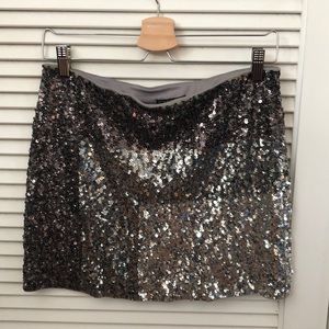 Express Sequin Mini Skirt